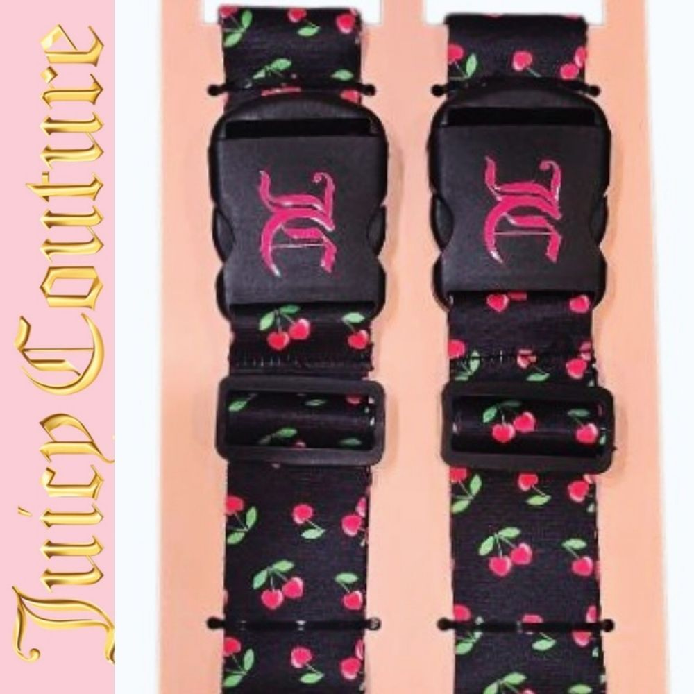 Juicy Couture Hearr Cherry Adjustable Luggage Strap Set